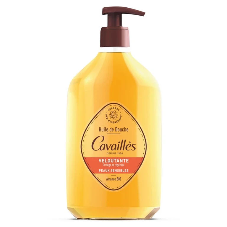 Cavaillès Shower Oil - Velvety - Sensitive Skin - Organic Almond 750ML
