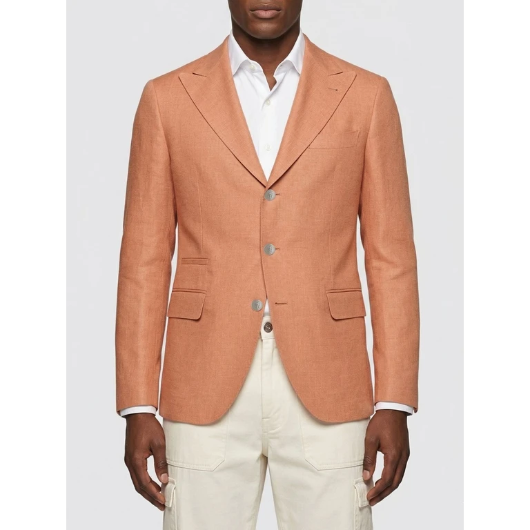 Wool and Cotton Single-Breasted Blazer (MR4997BFD8C6883)