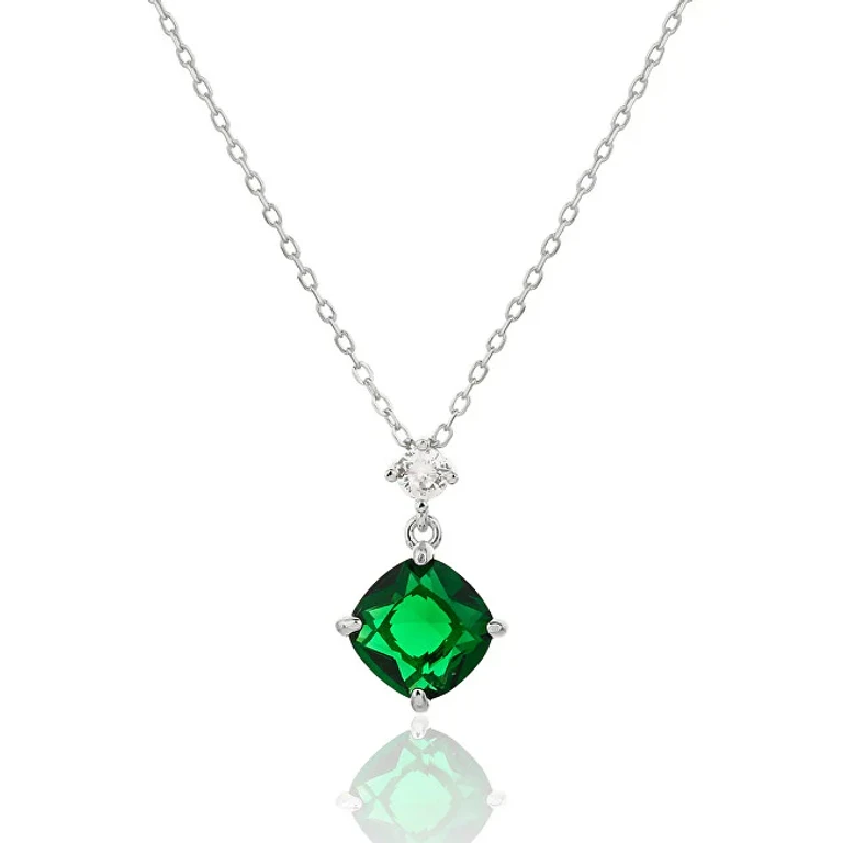 Beautiful Silver Necklace With Zirconia Svln0664Xj6Z145