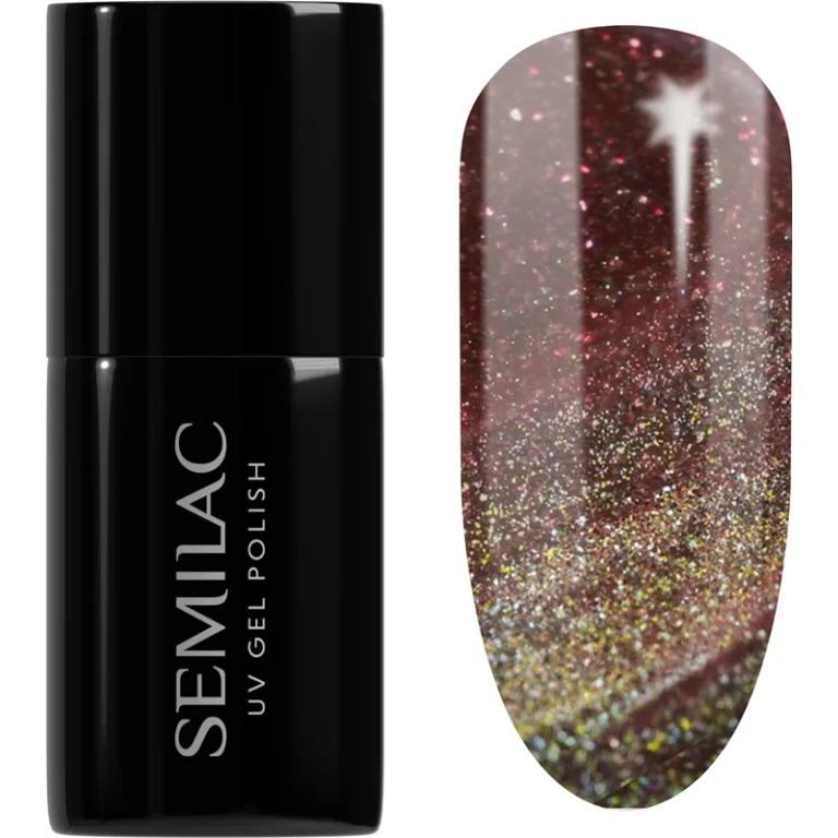 UV Hybrid Galaxy Flash UV/LED Lamp Gel Nail Polish Color 824 Digital Red 7ml