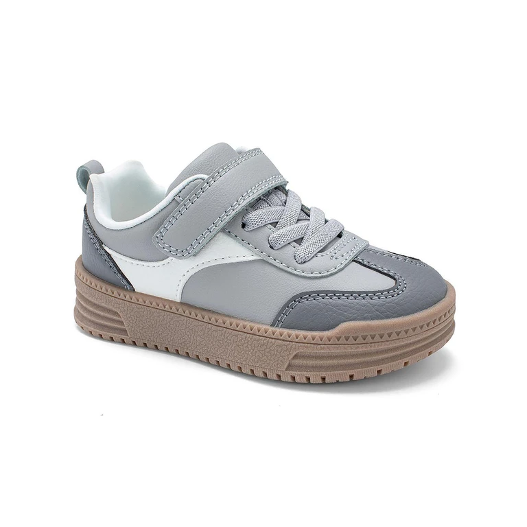 TODDLER BOYS SNEAKER - GREY 7:- 7T, Grey
