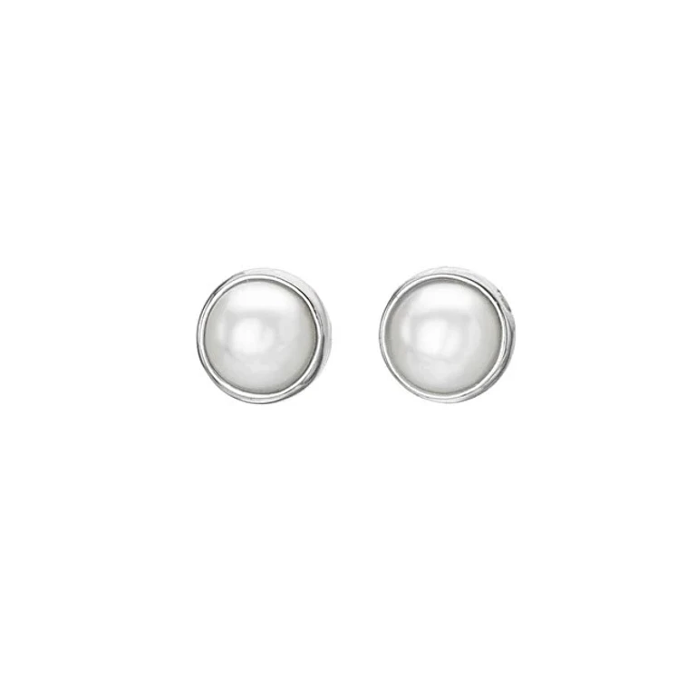 Enchanting Silver Earrings With Diamonds And Pearls Diamond Amulets De712