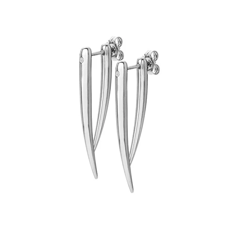 Original Silver Earrings With Diamonds Reflect De715