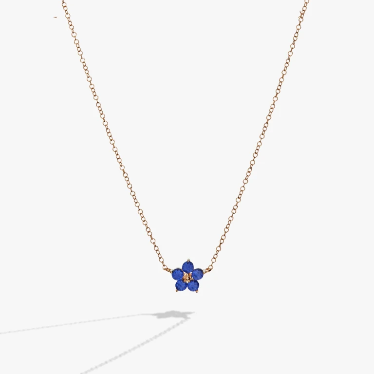 Crystal Forget-Me-Not Flower Necklace