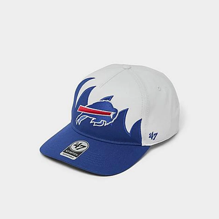 '47 Buffalo Bills NFL HITCH Jagged Snapback Hat in White/Blue