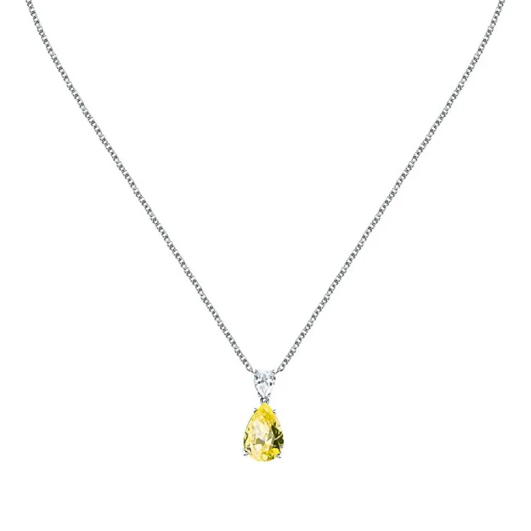 Delicate Silver Necklace with Zirconia Tesori Saiw193