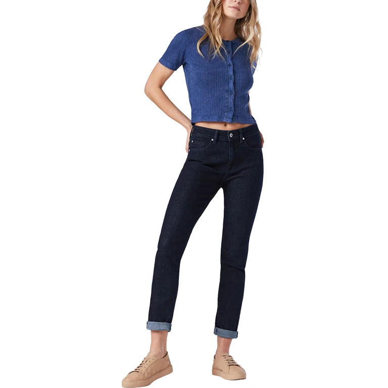 Kathleen Solid Rinse Feather Blue Denim Jeans - Women's
