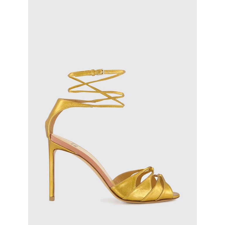 Laminated Leather High-Heeled Sandals with Ankle Strap (R1S1015307)