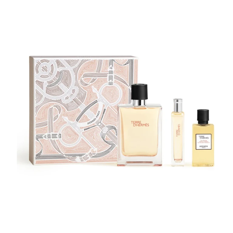 Terre d'Hermes Gift Set EDT 100ml, Miniature EDT 15ml and Shower Gel 40ml