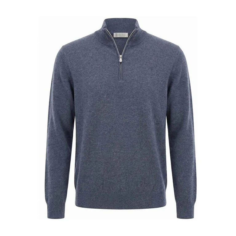 Brunello Cucinelli Pull Col Rond - Denim (M2200124CZI28)