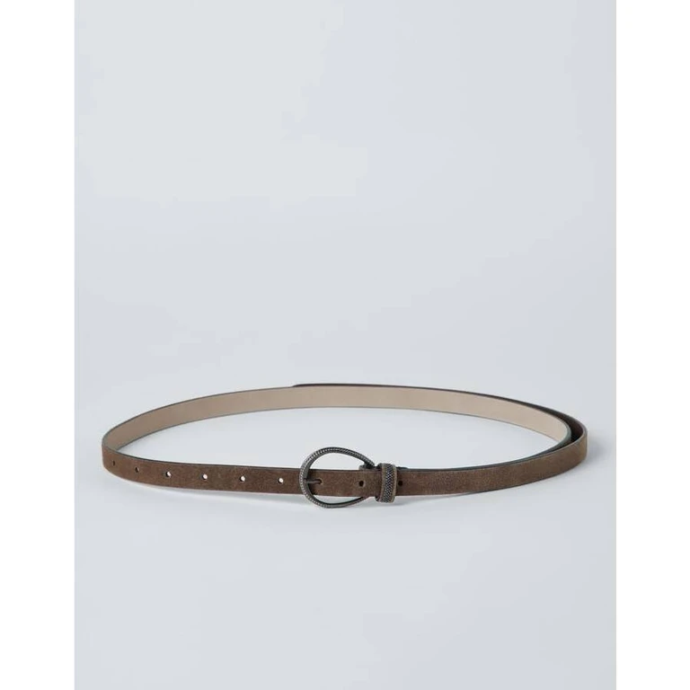 WOMEN'S BROWN LEATHER BELT
