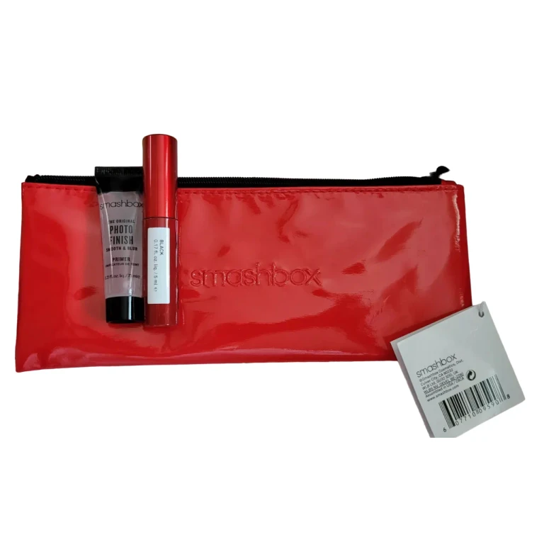 Deluxe Trial Set Super Fan Mascara Black 5 ml + Photo Finish Primer 7.1 ml with Red Pouch
