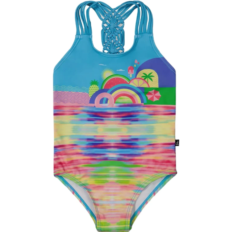 Multicolored Printed One-Piece Swimsuit - Big Girl
