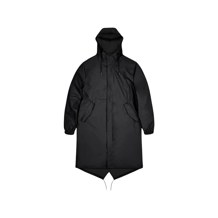 Fishtail-hem Drawstring-hood Parka