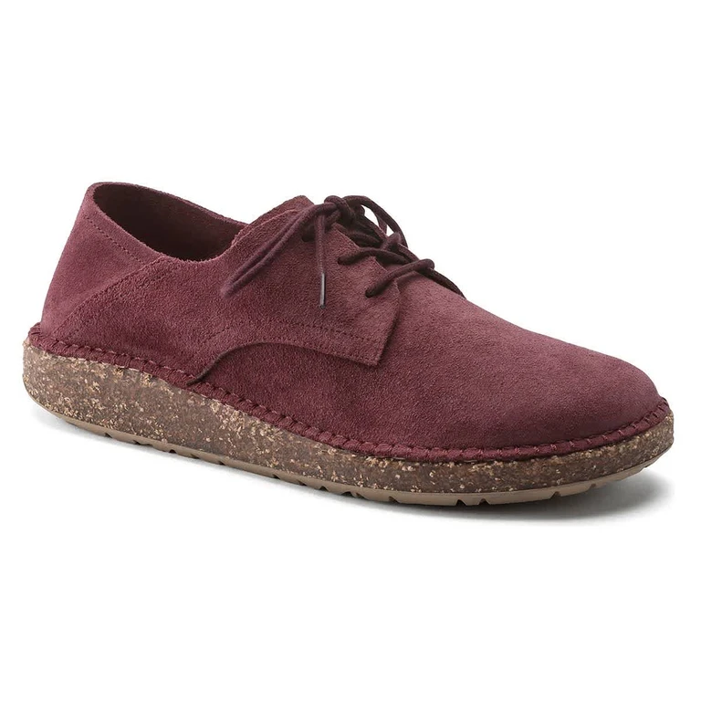 Gary Suede Leather Maroon Shoes