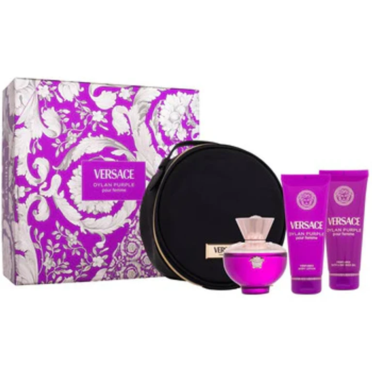 Dylan Purple Gift Set EDP 100 ml, body lotion 100 ml, shower gel 100 ml, and pouch 100 ml