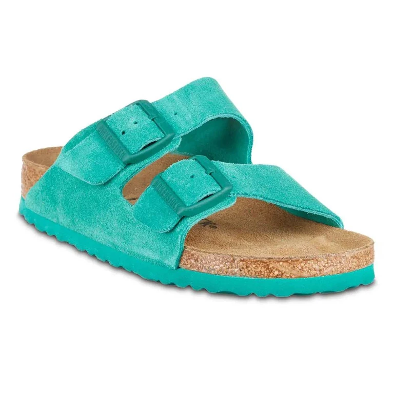 Arizona Suede Leather Digital Green Sandals