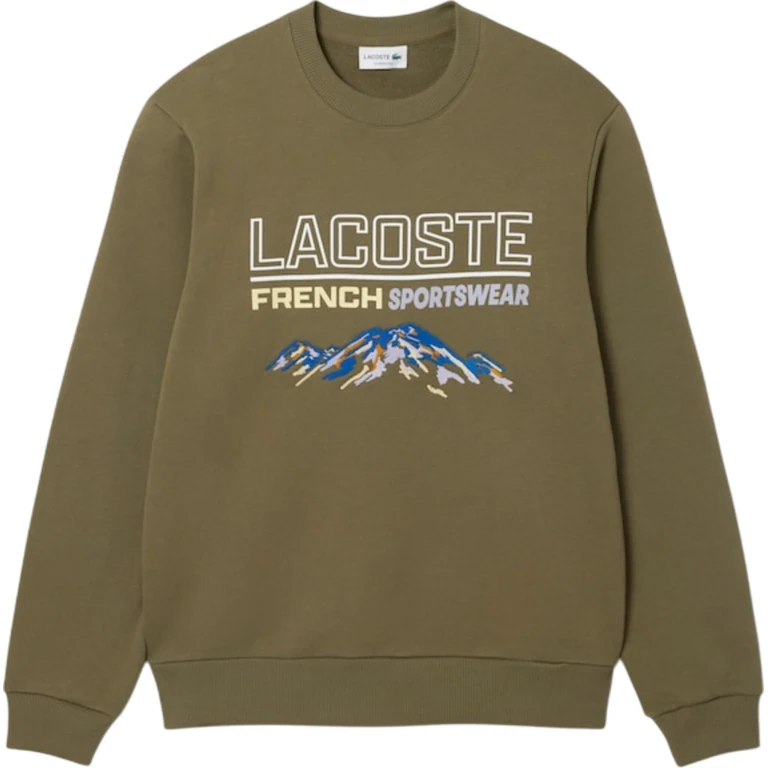 Embroidered Motif Fleece Sweatshirt - Men's