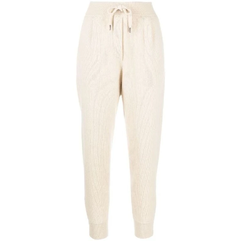 Wolight Beige Wool Knit Trousers