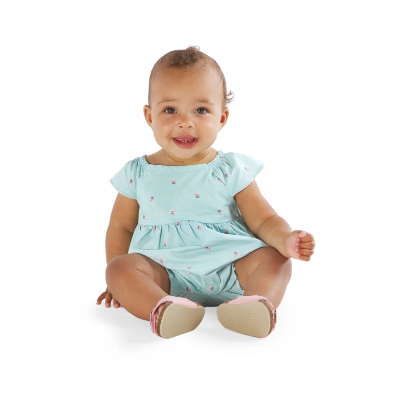 Girls Romper Green 6M:- Green, 6M