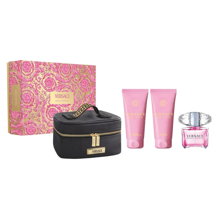 Bright Crystal Set de Regalo 2024 EDT 90ml Loción Corporal 100ml Gel de Ducha 100ml Bolsa de Cosmética