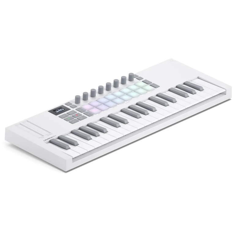 Launchkey Mini 37 MK4 USB MIDI Keyboard Controller (White, 37 Mini Keys)