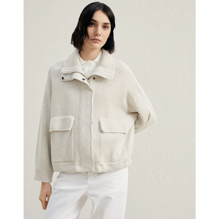 Wooff White Relaxed Cotton Jacket