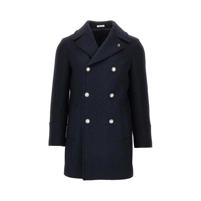 Wool-blend double-breasted peacoat Man 48