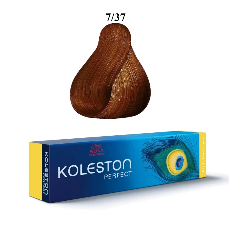 Professionals Koleston Perfect Permanent Hair Color 7/37 Medium Blonde Golden Brown 60 ml