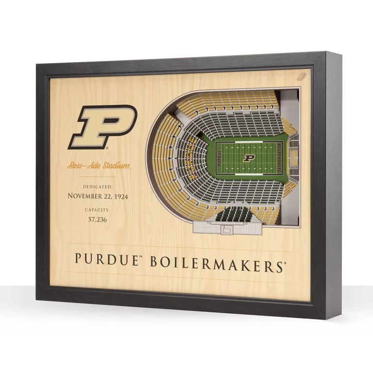Purdue Boilermakers 25-Layer Football Stadium View 3D Wall Art