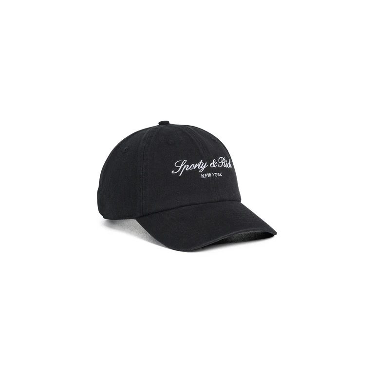 Signature NY Hat Faded Black White One Size