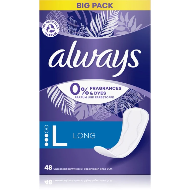 Daily Protect Long unscented panty liners 48 pcs