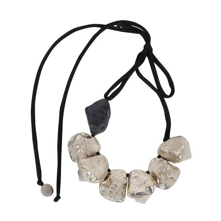 Necklace Silver Black