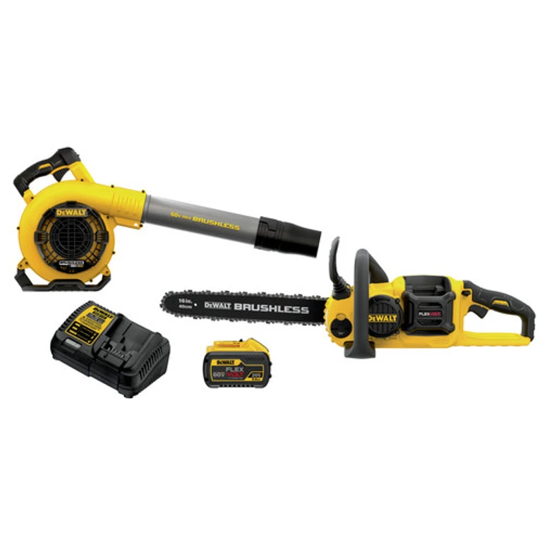 60V MAX FLEXVOLT Brushless Lithium-Ion Cordless 16 in. Chainsaw/Blower Combo Kit (9 Ah)