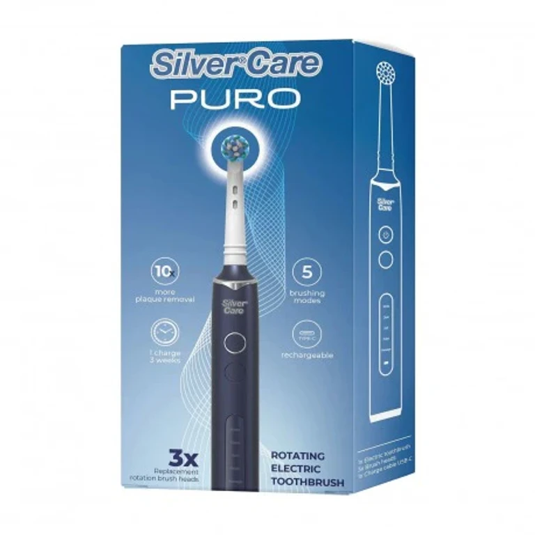 Silvercare Pure Electric Toothbrush + 3 Heads