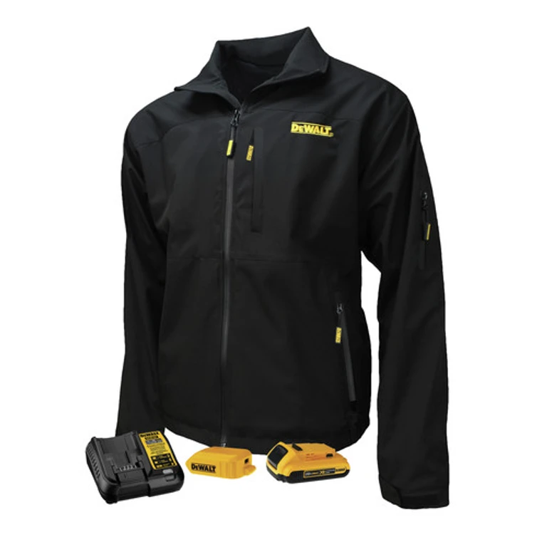 DCHJ090BD1-XL 20V MAX Lithium-Ion Structured Soft Shell Heated Jacket Kit - Extra Large, Black