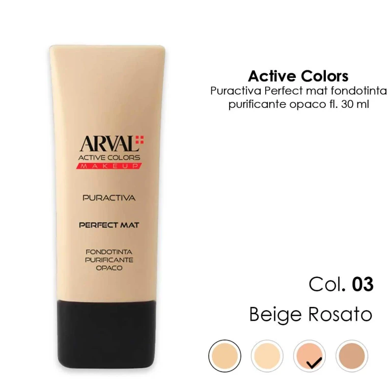 purifying matte - Perfect mat n. 03 - pink beige purifying matte foundation ft 30ml