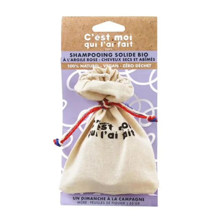 C'est Moi Organic Pink Clay Solid Shampoo 65g