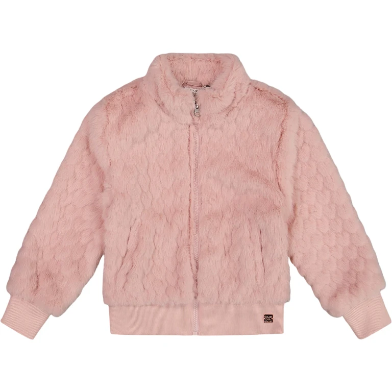 Faux Fur Jacquard Jacket - Big Girl
