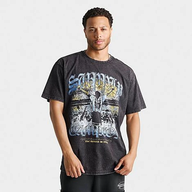 Supply & Demand Men's Argentina Graphic T-Shirt in Black Wash Size: Small