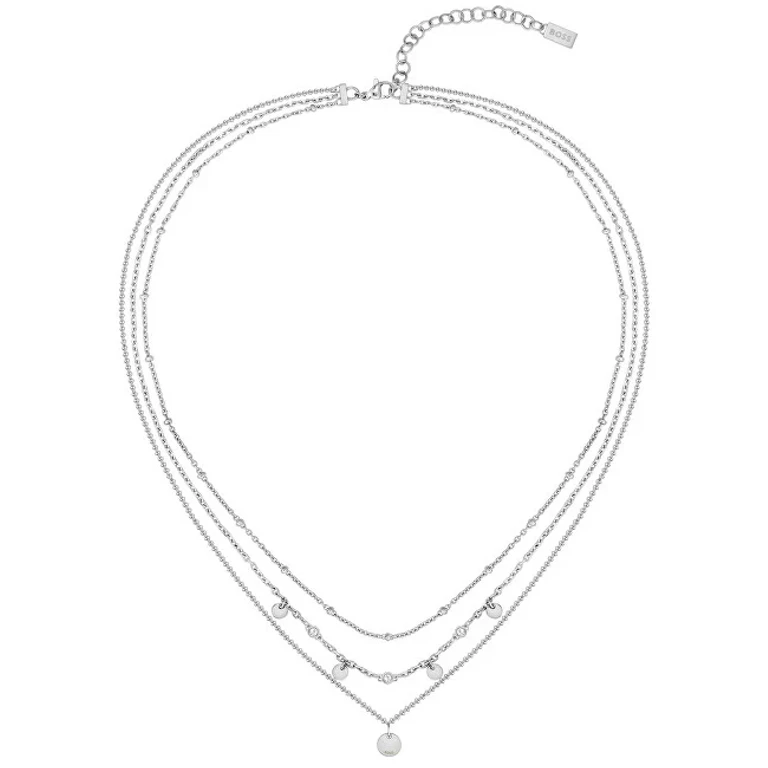 Fashion Steel Necklace with Iris Crystals 1580330