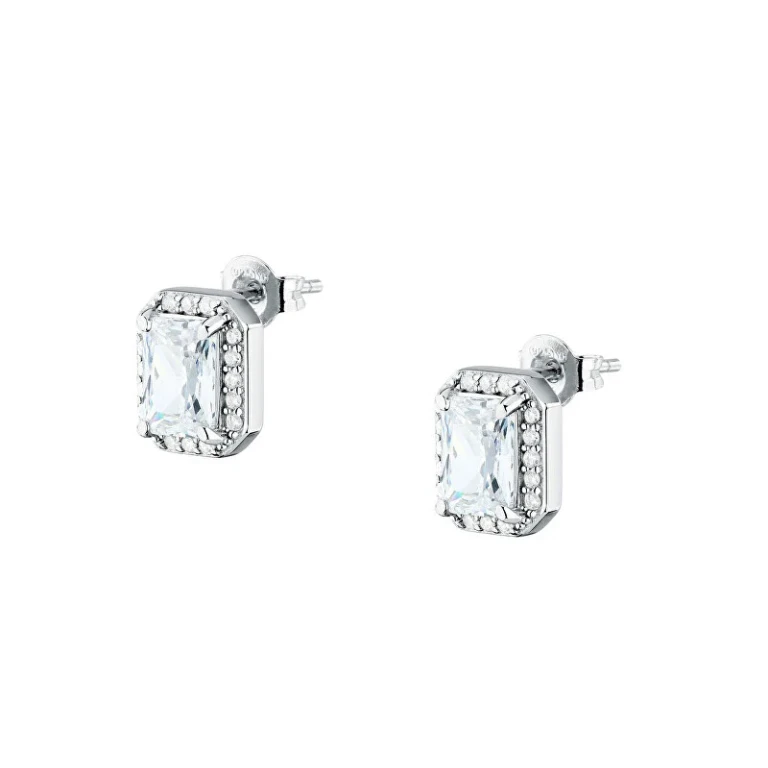 Sparkling Silver Earrings with Cubic Zirconia Tesori Saiw320