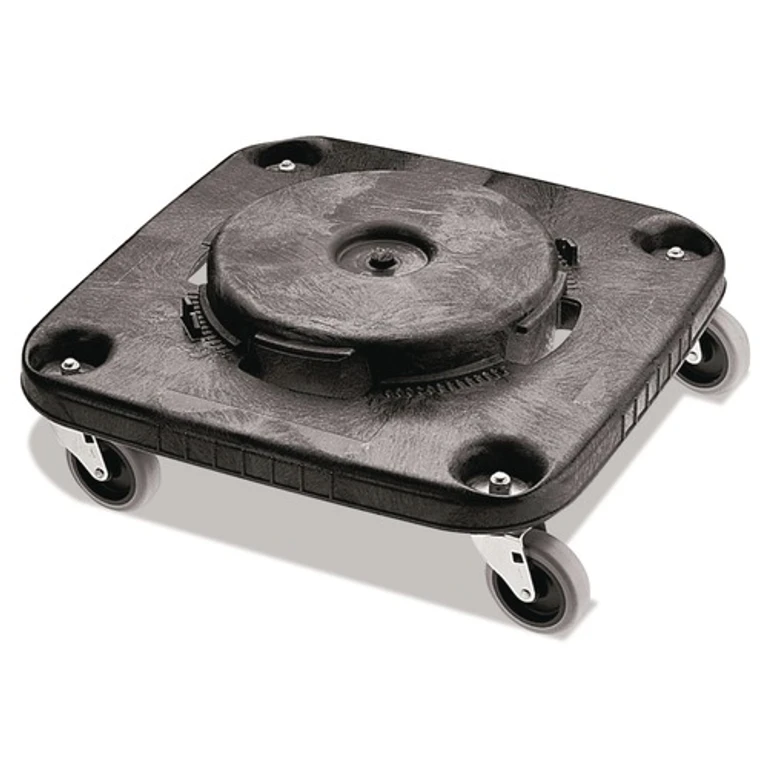 FG353000BLA BRUTE Square 300 lbs. Capacity Trash Can Dolly - Black