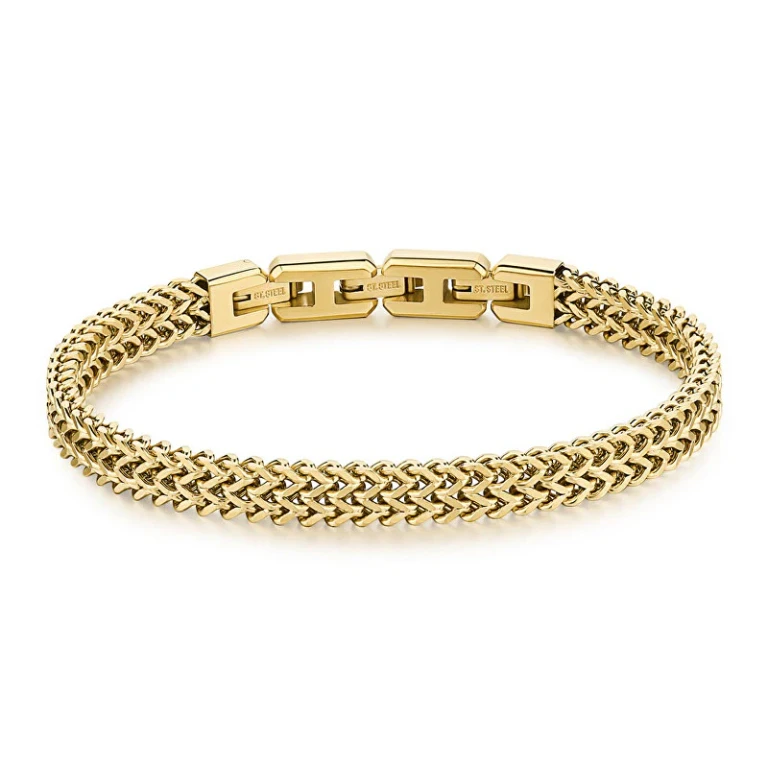 Elegant Gold Plated Chain Bracelet for Men Ink BIK100