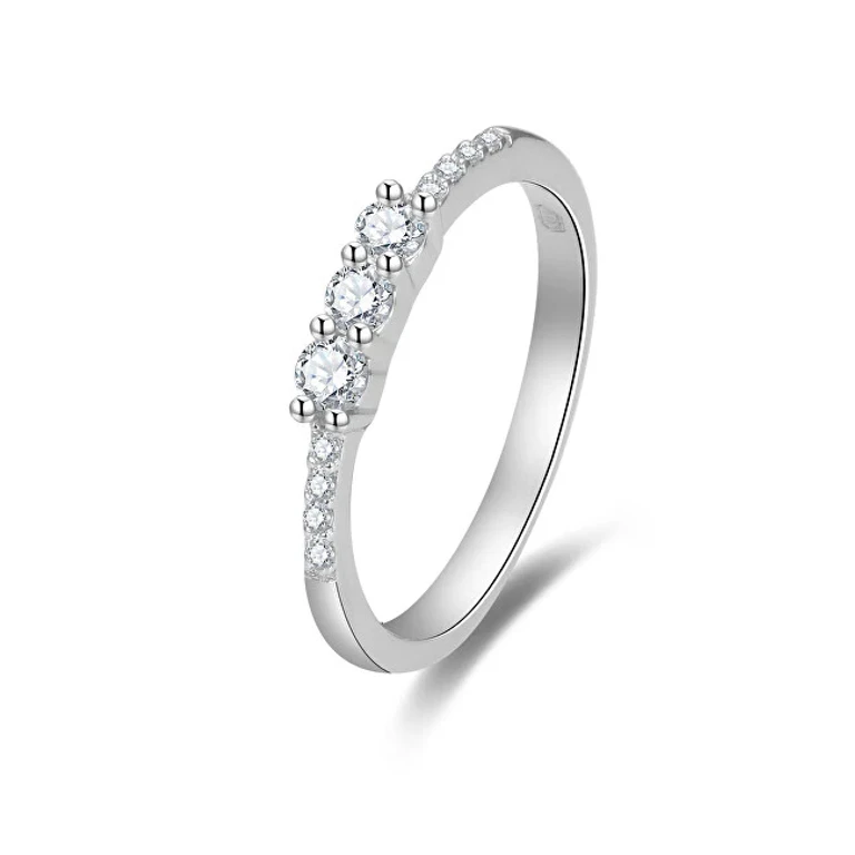 Sparkling Zirconia Engagement Ring AGG464 - Circumference: 62mm