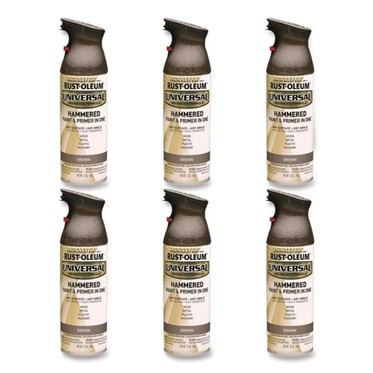 245218 Universal Premium Spray Paint, Hammer Brown, 12 oz Aerosol Can, 6/Carton