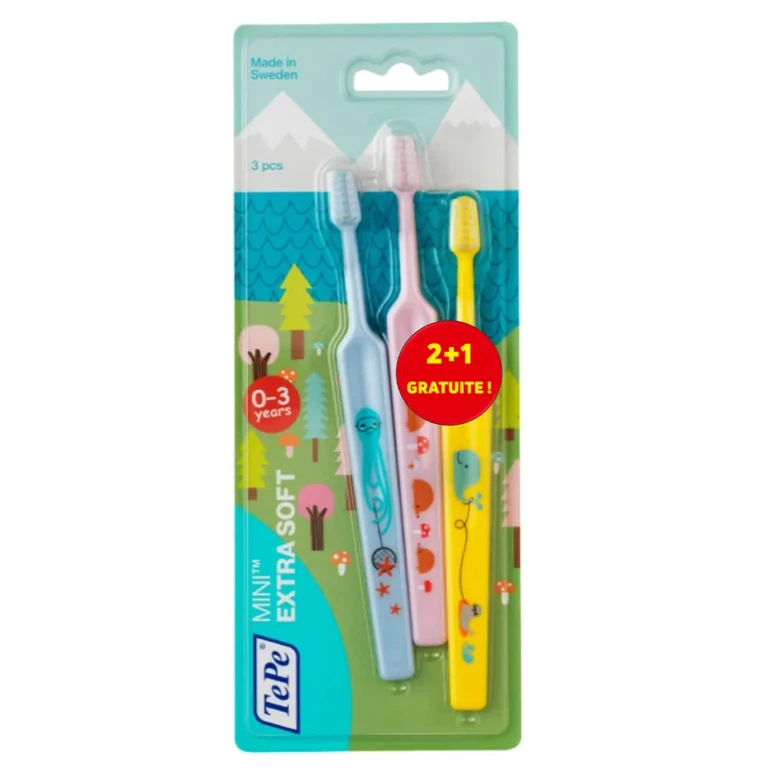 Mini Extra Soft Soft Toothbrushes 0-3 Years x3