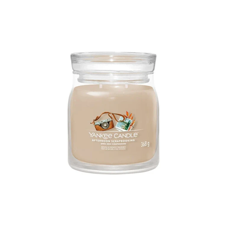 Signature Scented Candle Medium Glass Afternoon Scrapbooking 368 G