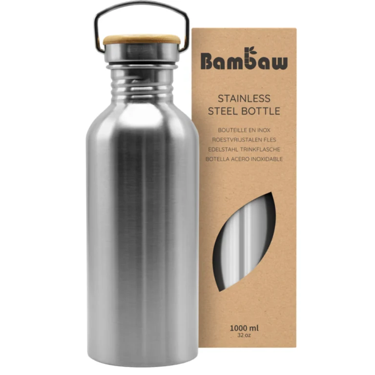 Stainless Steel Water Bottle 1000ml Steel Naturale