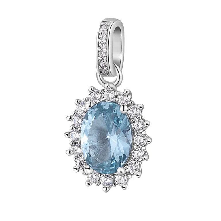 Elegant Silver Pendant Fancy Cloud Light Blue FCL15